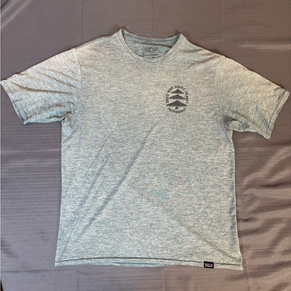 Patagonia Save Our Home Planet T Shirt Small Teal Graphic Eco Tee